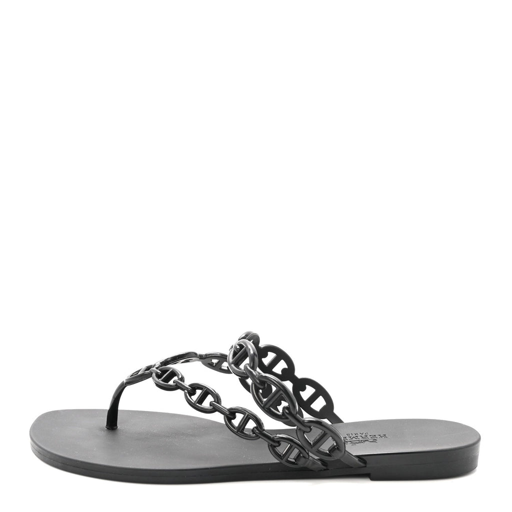 Rubber Chaine d'Ancre Island Sandals 38 Black