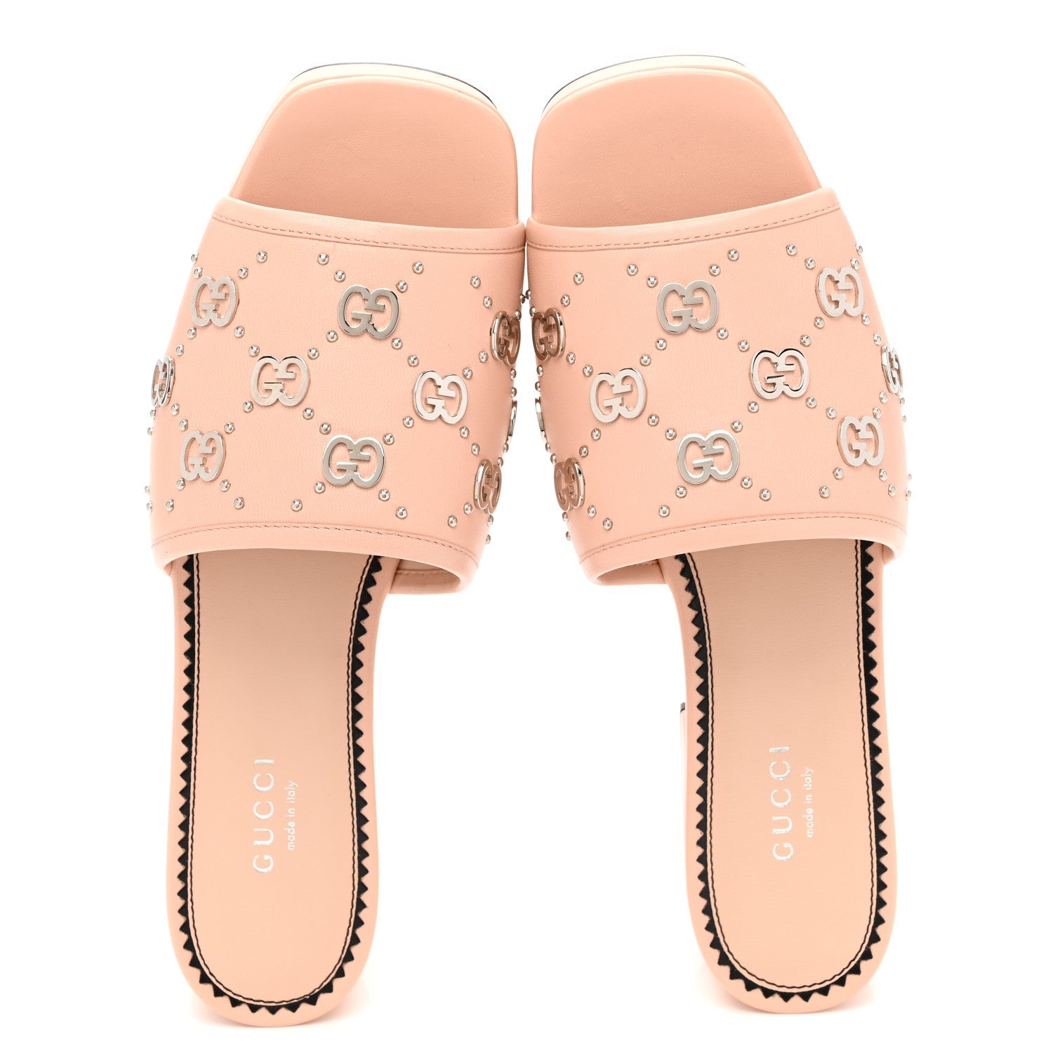 Malaga Kid Interlocking G Studs 25/50mm Platform Sandals 37.5 Perfect Pink