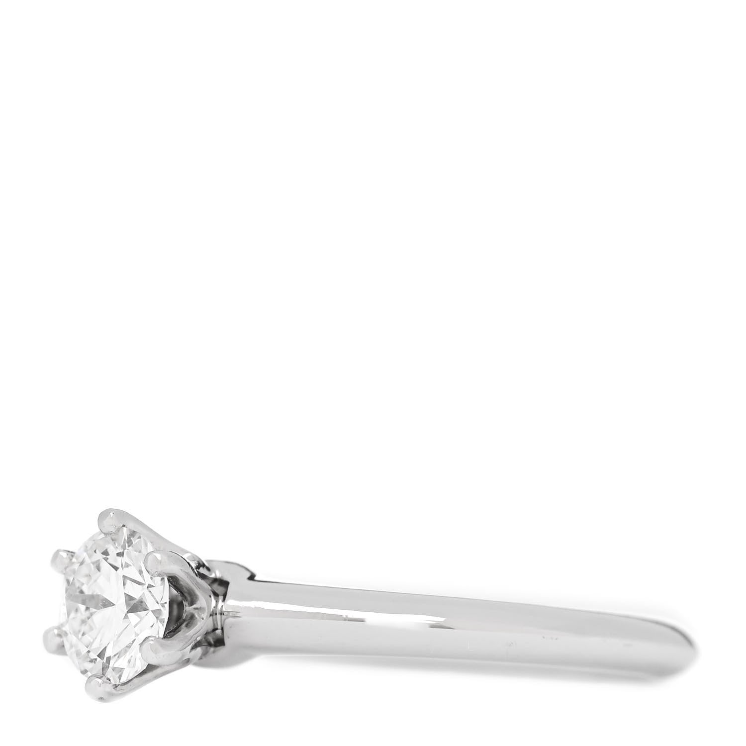 Platinum Diamond .46ct Solitaire Engagement Ring 46 3.75