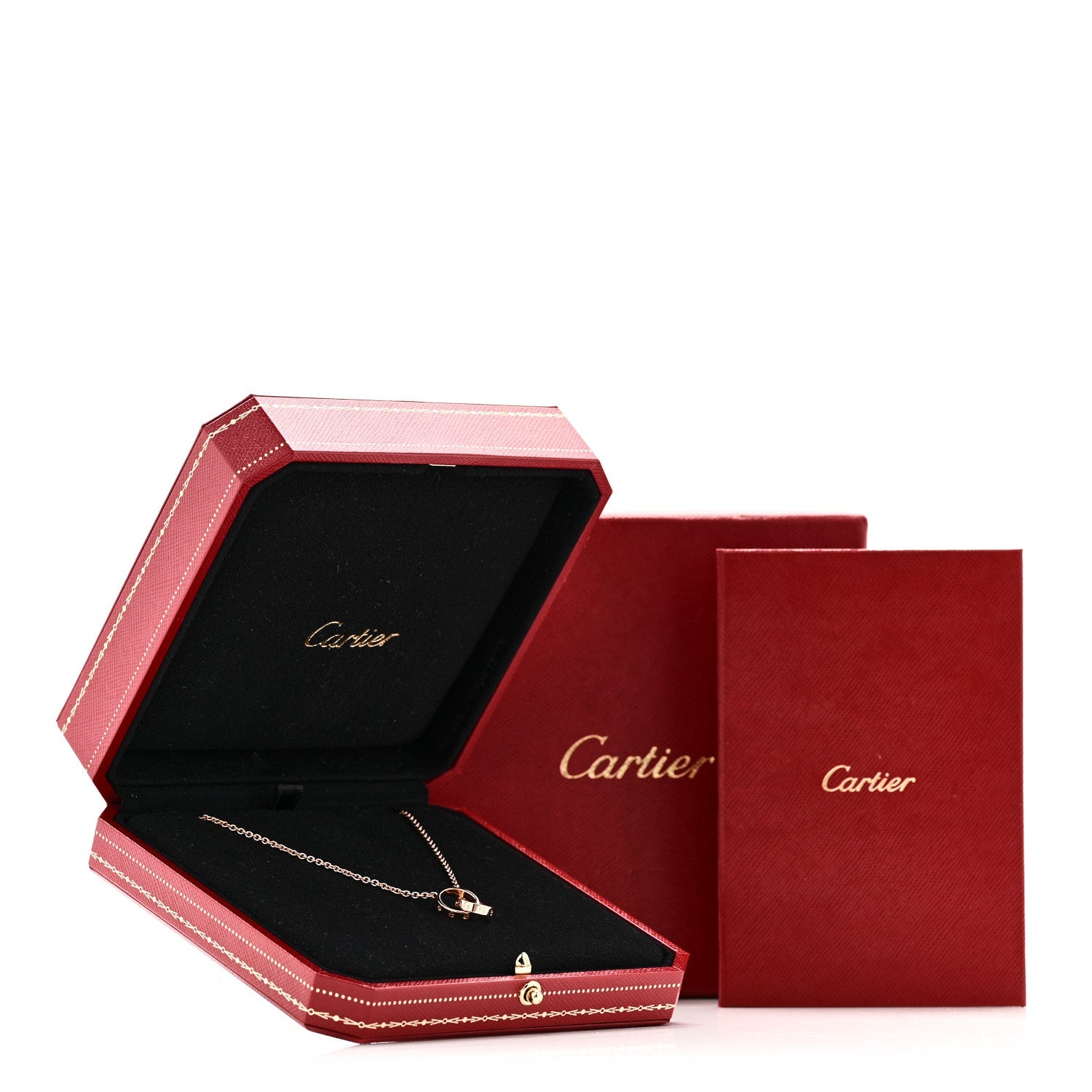 18K Pink Gold Interlocking LOVE Necklace