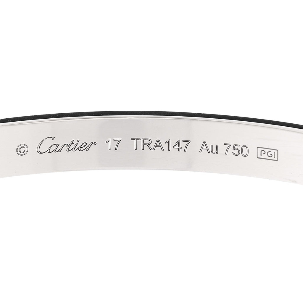 18K White Gold LOVE Bracelet 17