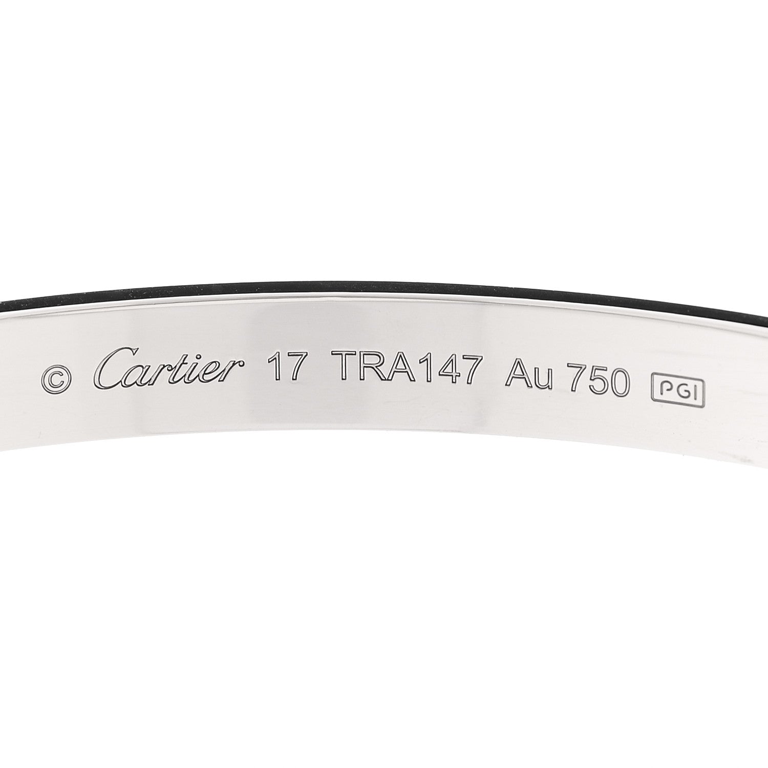 18K White Gold LOVE Bracelet 17