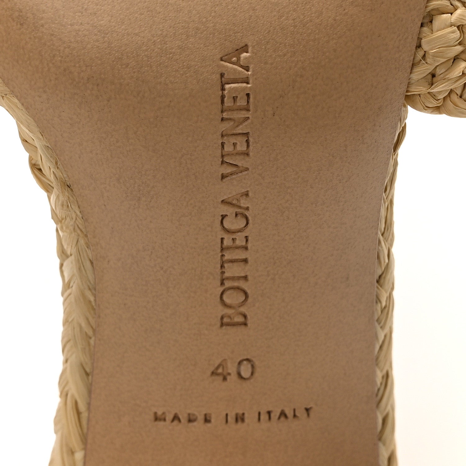 Raffia Intrecciato Lido Mule 90 Sandals 40 Cane Sugar