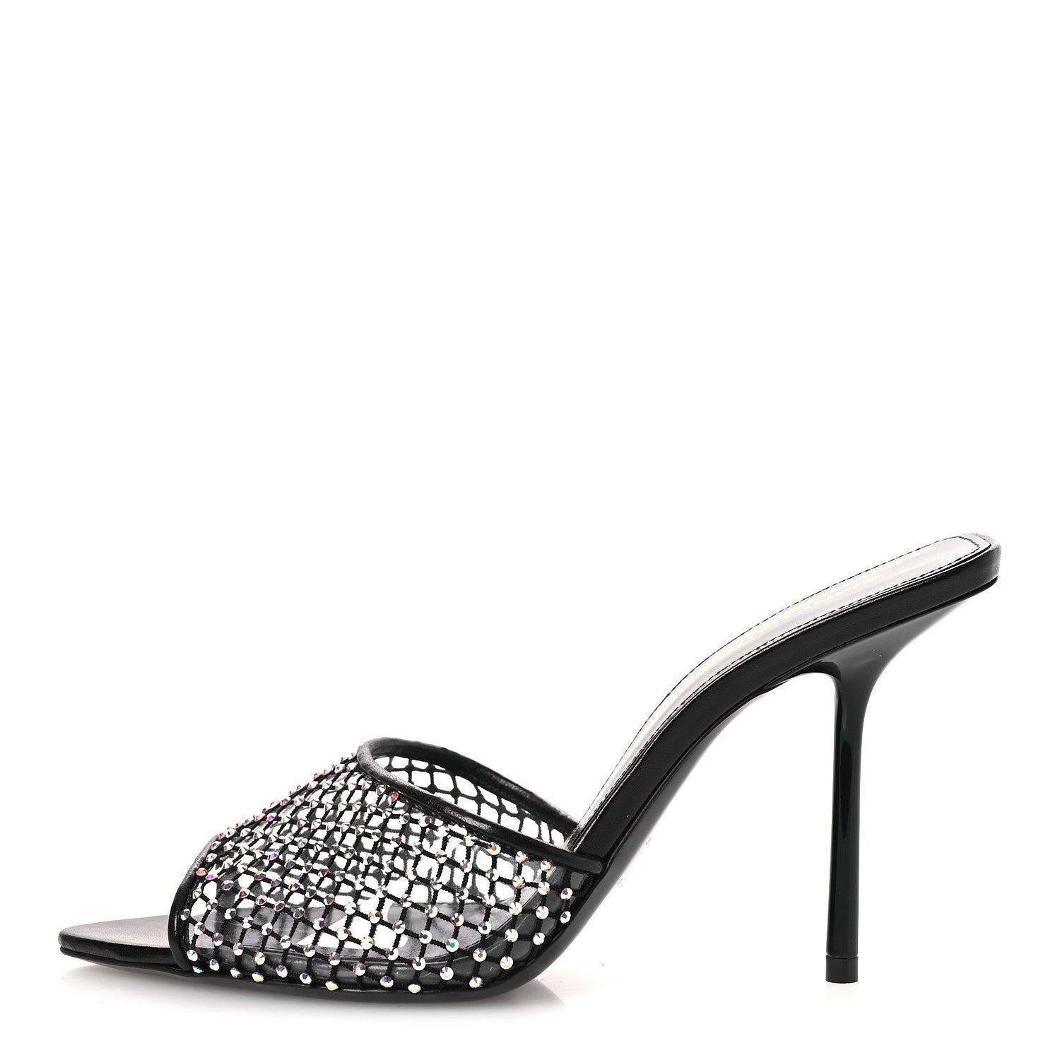 Mesh Strass Giqua 95 Mule Sandals 37.5 Black
