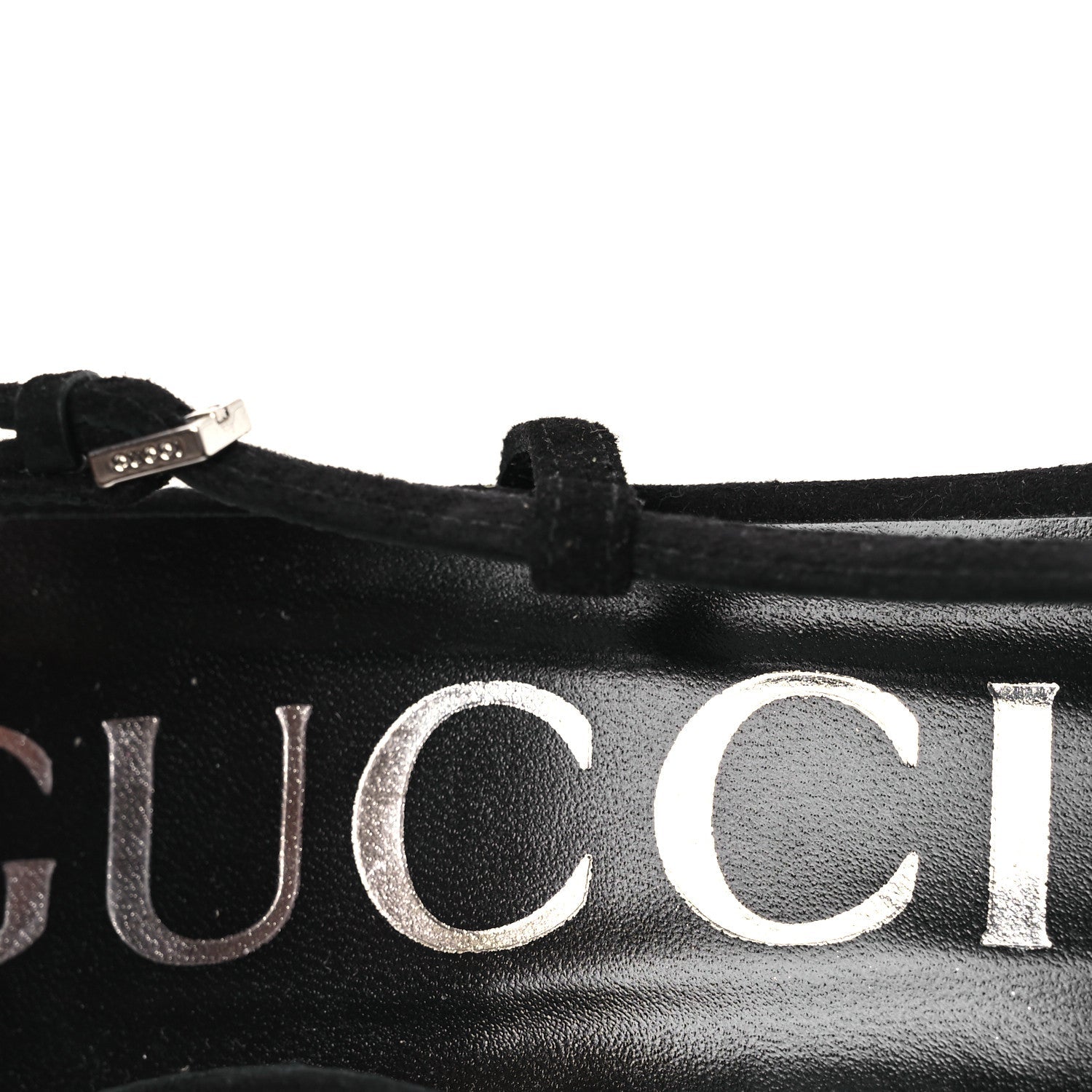 Tela Retino Kid Scamosciato Crystal GG Monogram Square G 35mm Slingback Pumps 39 Black