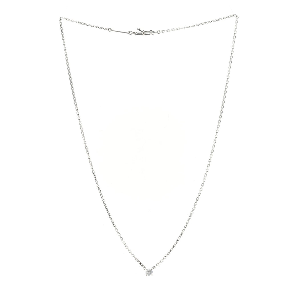 18K White Gold Diamond .25ct 1895 Pendant Necklace