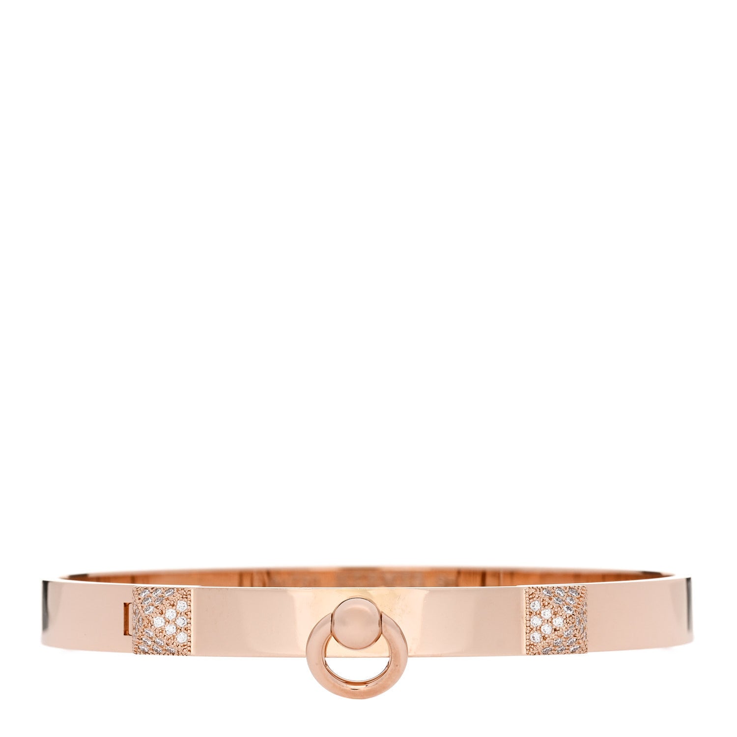 18K Rose Gold Diamond PM Collier De Chien Bracelet SH