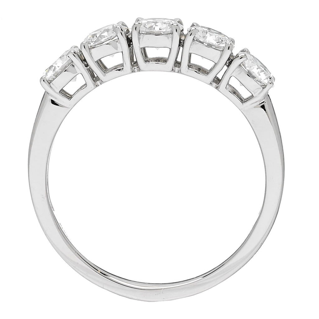PARKER & WEST Platinum Diamond 1.04ct Half Eternity Band Ring 52 6
