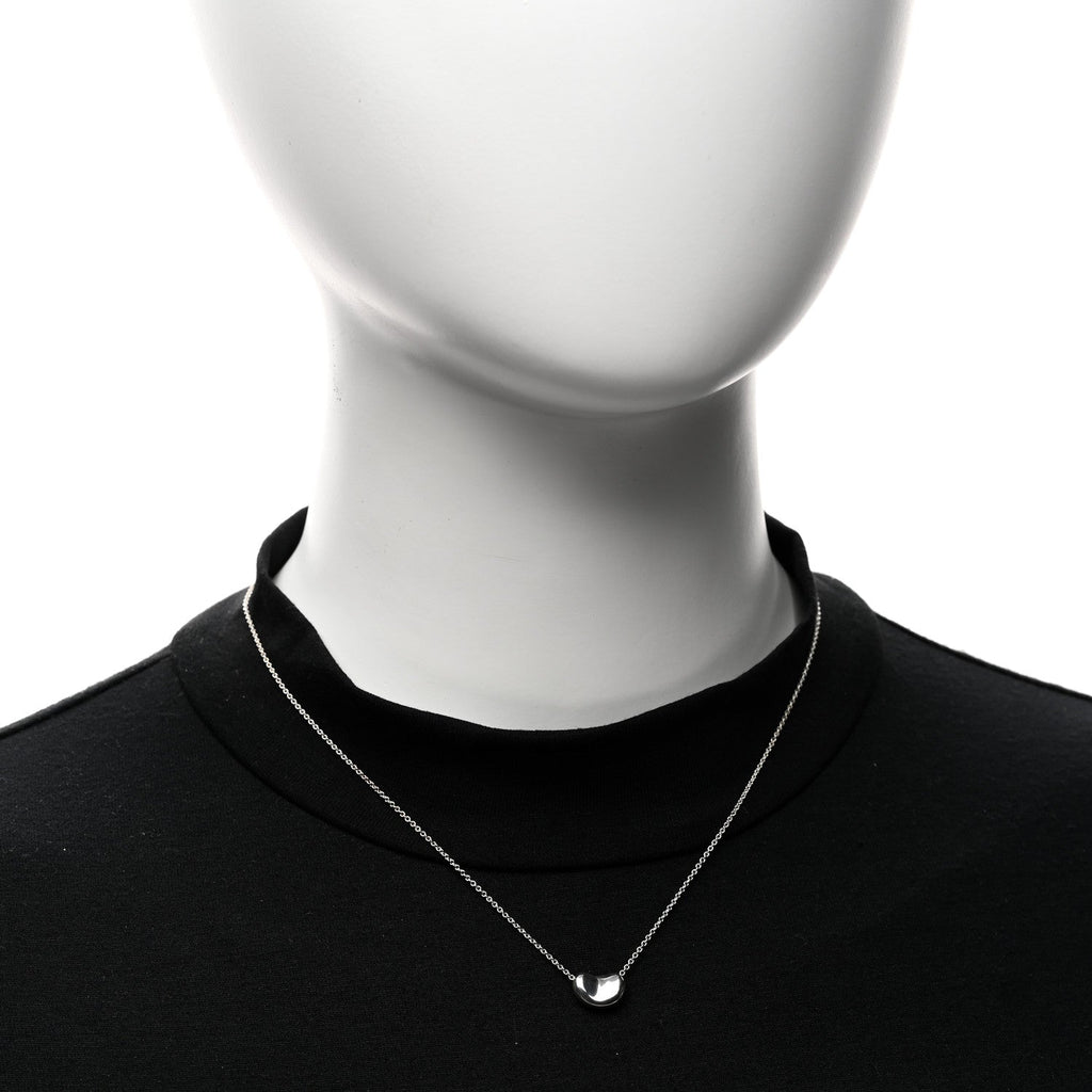 Sterling Silver 11mm Elsa Peretti Bean Pendant Necklace