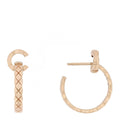 18K Beige Gold Medium Coco Crush Hoop Earrings