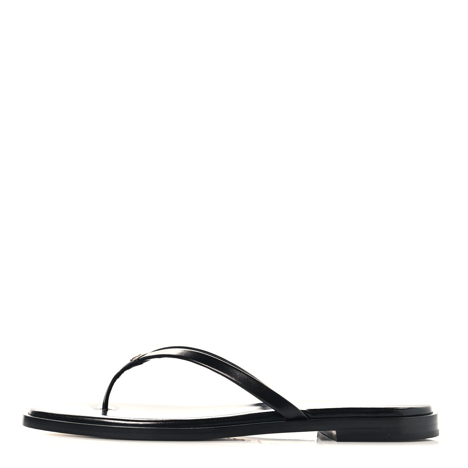 Goatskin CC Times Square Thong Sandals 39 Black