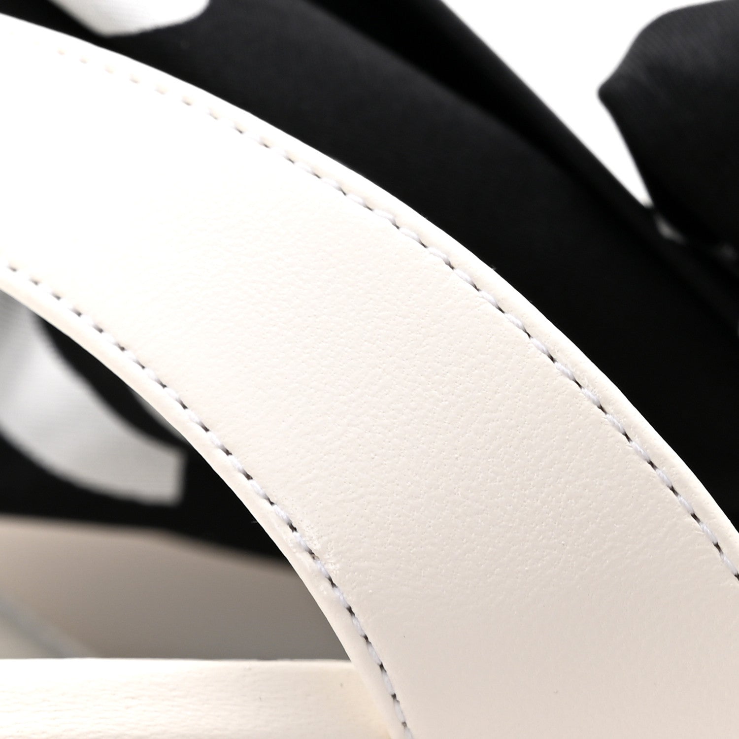 Lambskin Silk CC Wrap Ankle Sandals 38 White