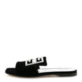 Velvet Crystal 4G Flat Sandals 36.5 Black