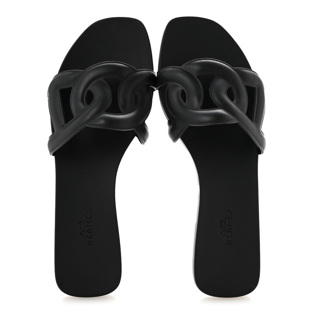 Rubber Aloha Sandals 36 Black