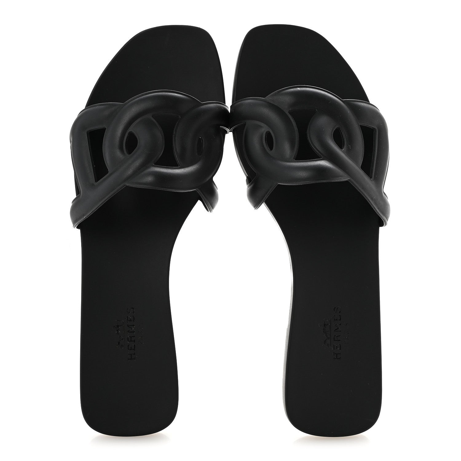 Rubber Aloha Sandals 36 Black