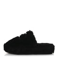 Shearling CC Flat Mules 40 Black