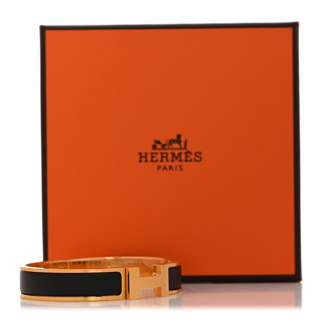 Matte Enamel Narrow Clic Clac HH Bracelet T4 Black