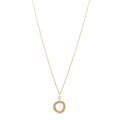 18K Pink Yellow White Gold Diamond Trinity Pendant Necklace
