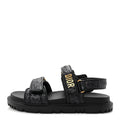 Woven Raffia Jute Dioract 10mm Sandals 38 Black