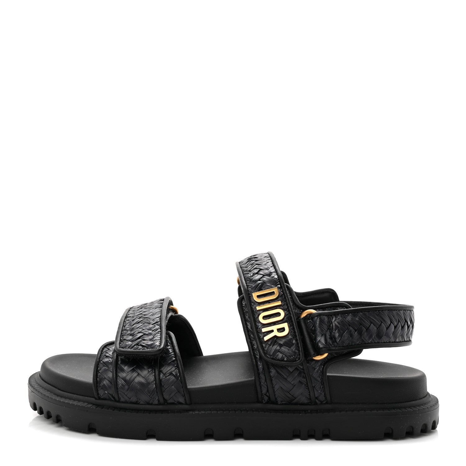 Woven Raffia Jute Dioract 10mm Sandals 38 Black