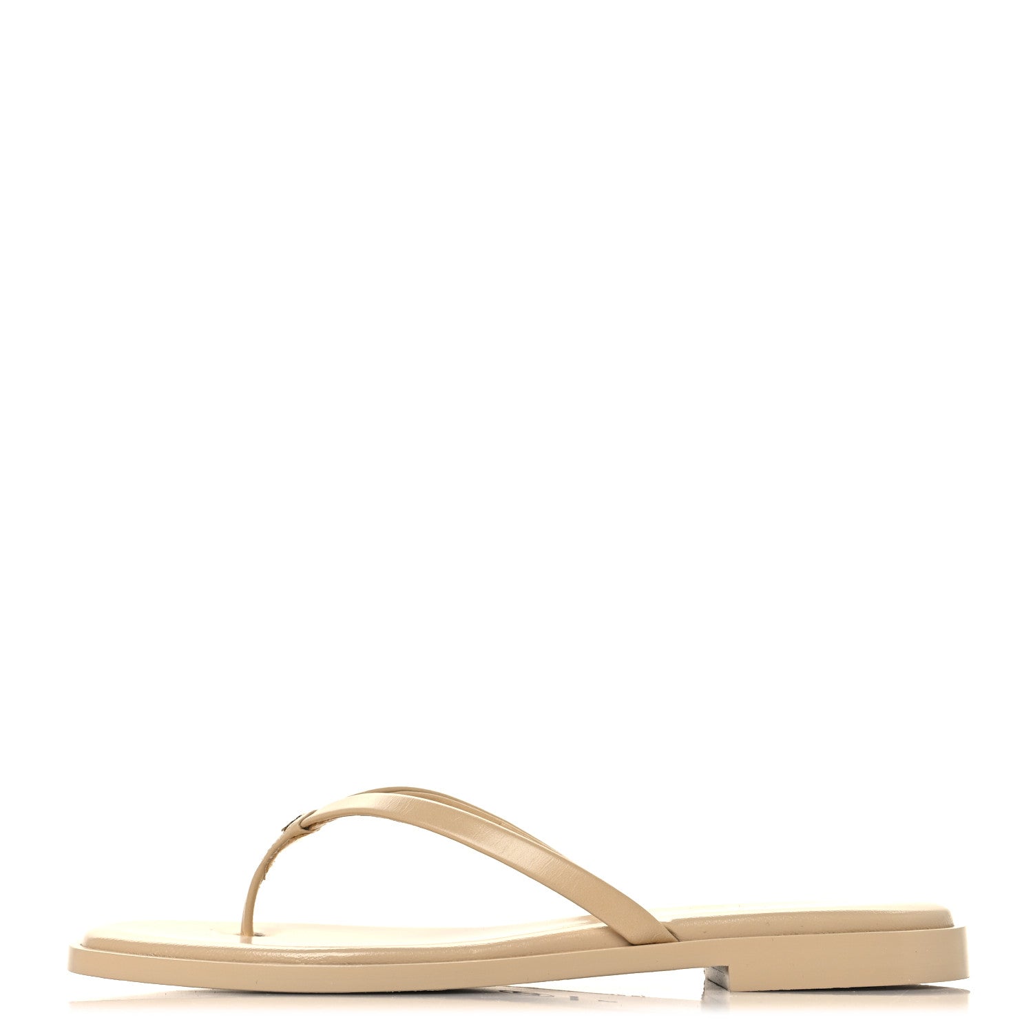 Goatskin CC Times Square Thong Sandals 37 Beige