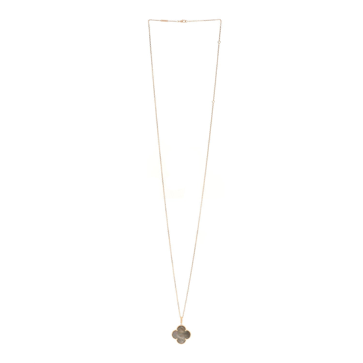 18K Rose Gold Gray Mother of Pearl Magic Alhambra Long Necklace