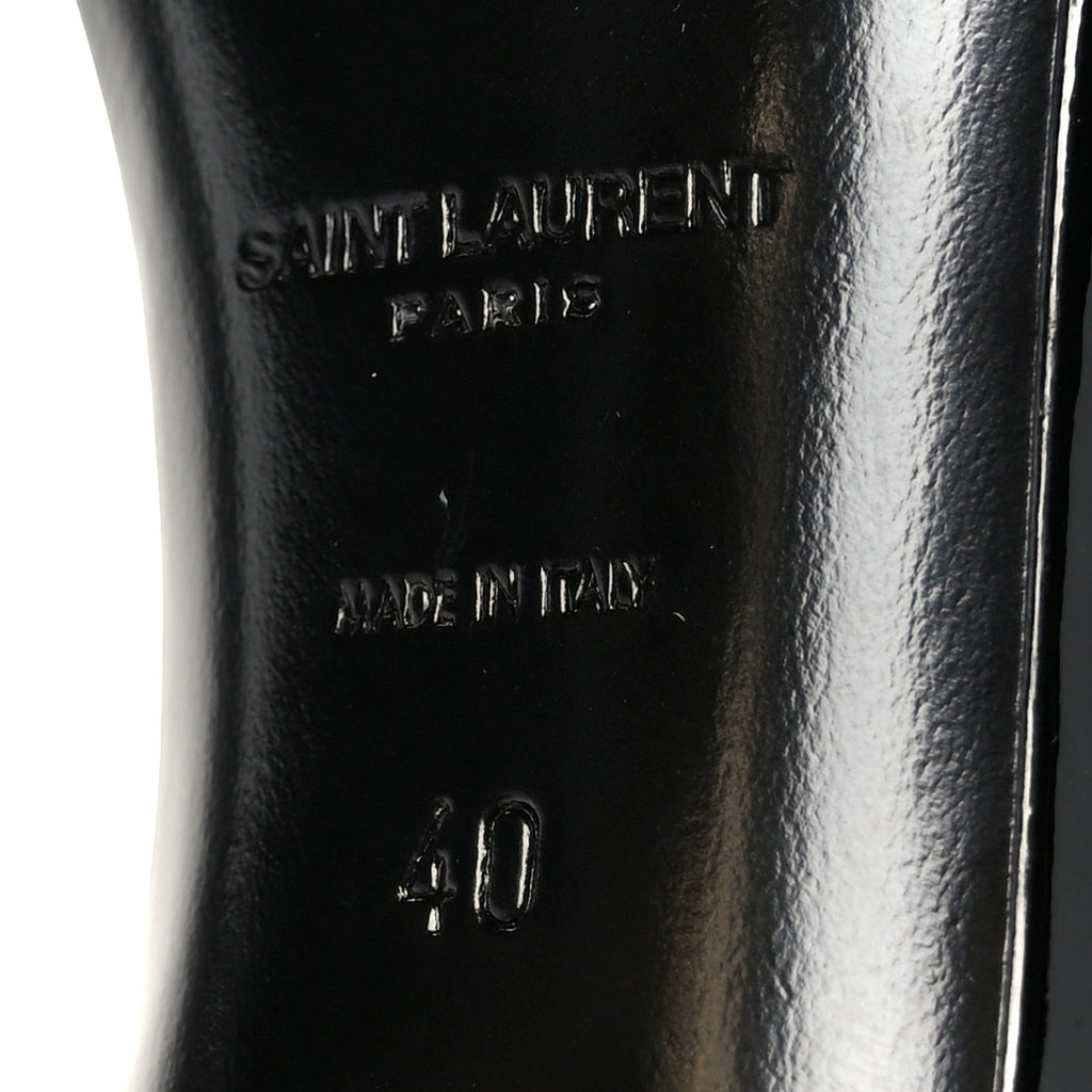Patent Calfskin Opyum 110 Sandals 40 Black Gold