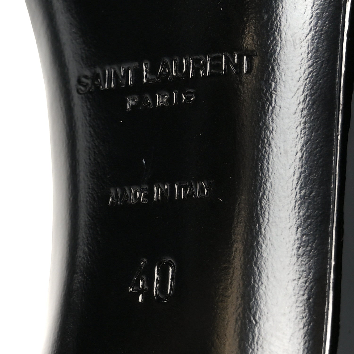 Patent Calfskin Opyum 110 Sandals 40 Black Gold