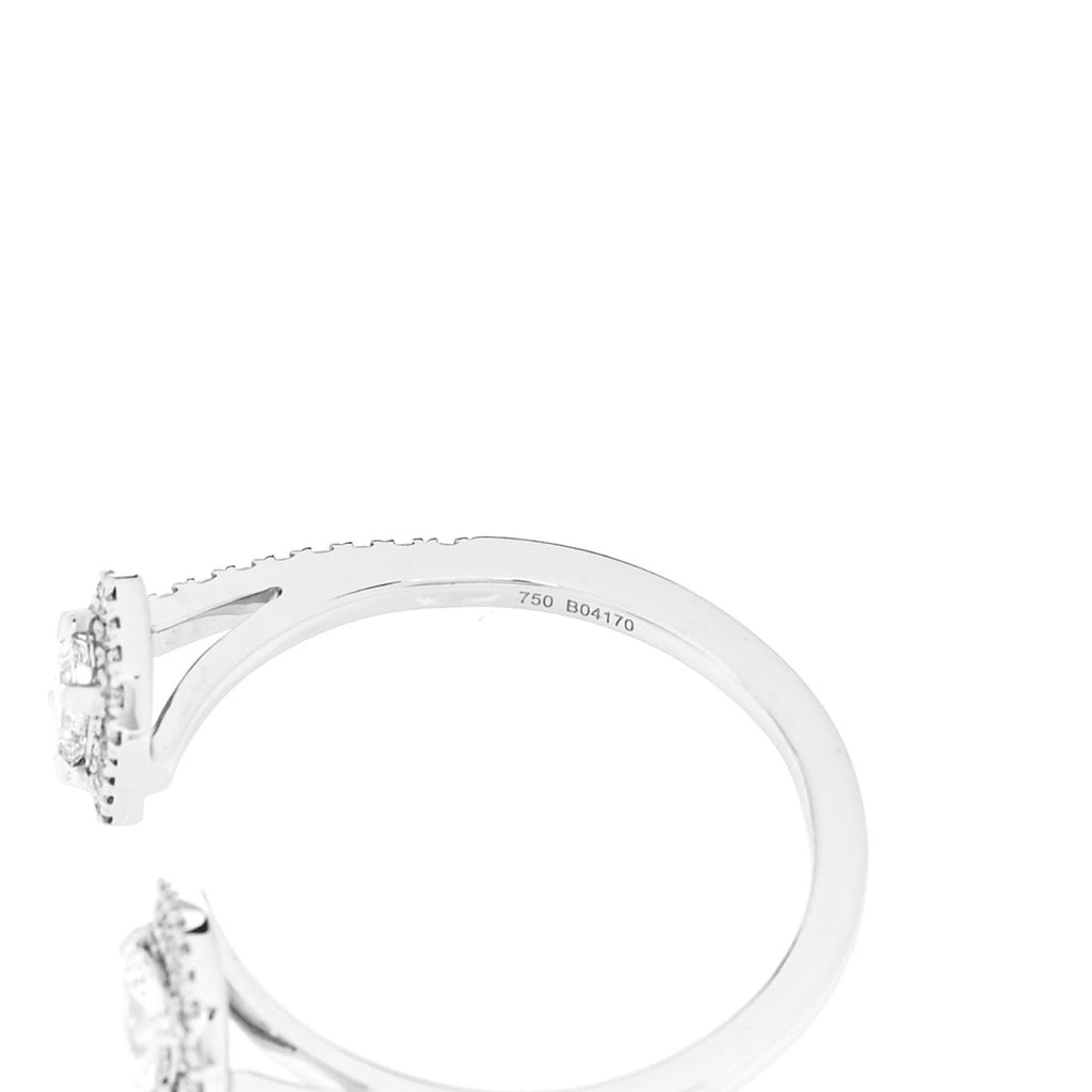 18K White Gold Diamond .15ct My Twin Moi & Toi Ring 52 6