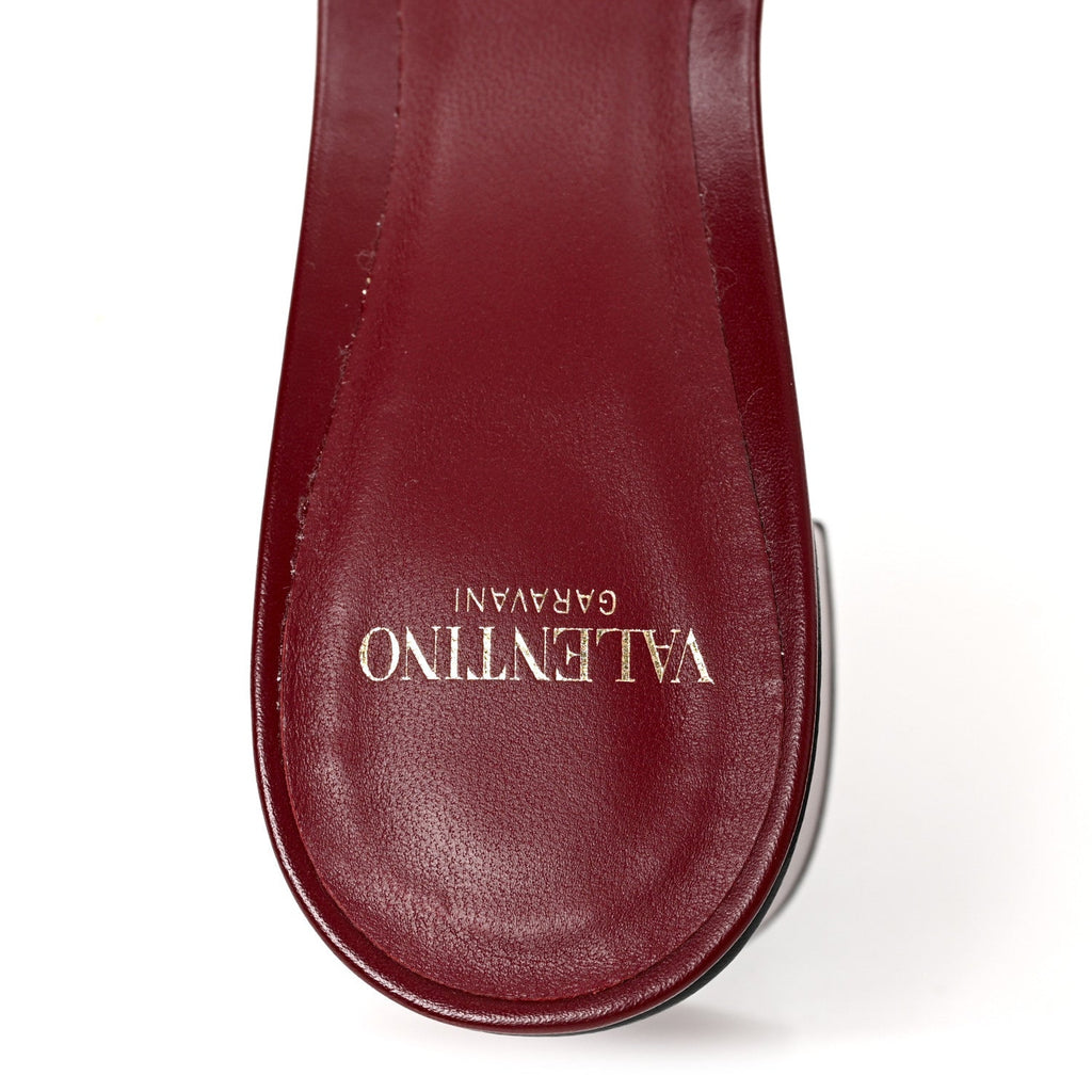 Calfskin VLogo 45mm Slide Sandals 38 Brick