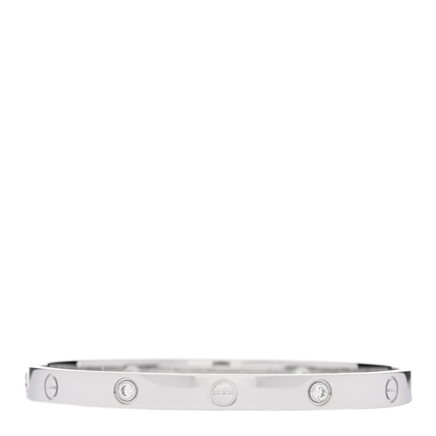 18K White Gold 4 Diamond LOVE Bracelet 19