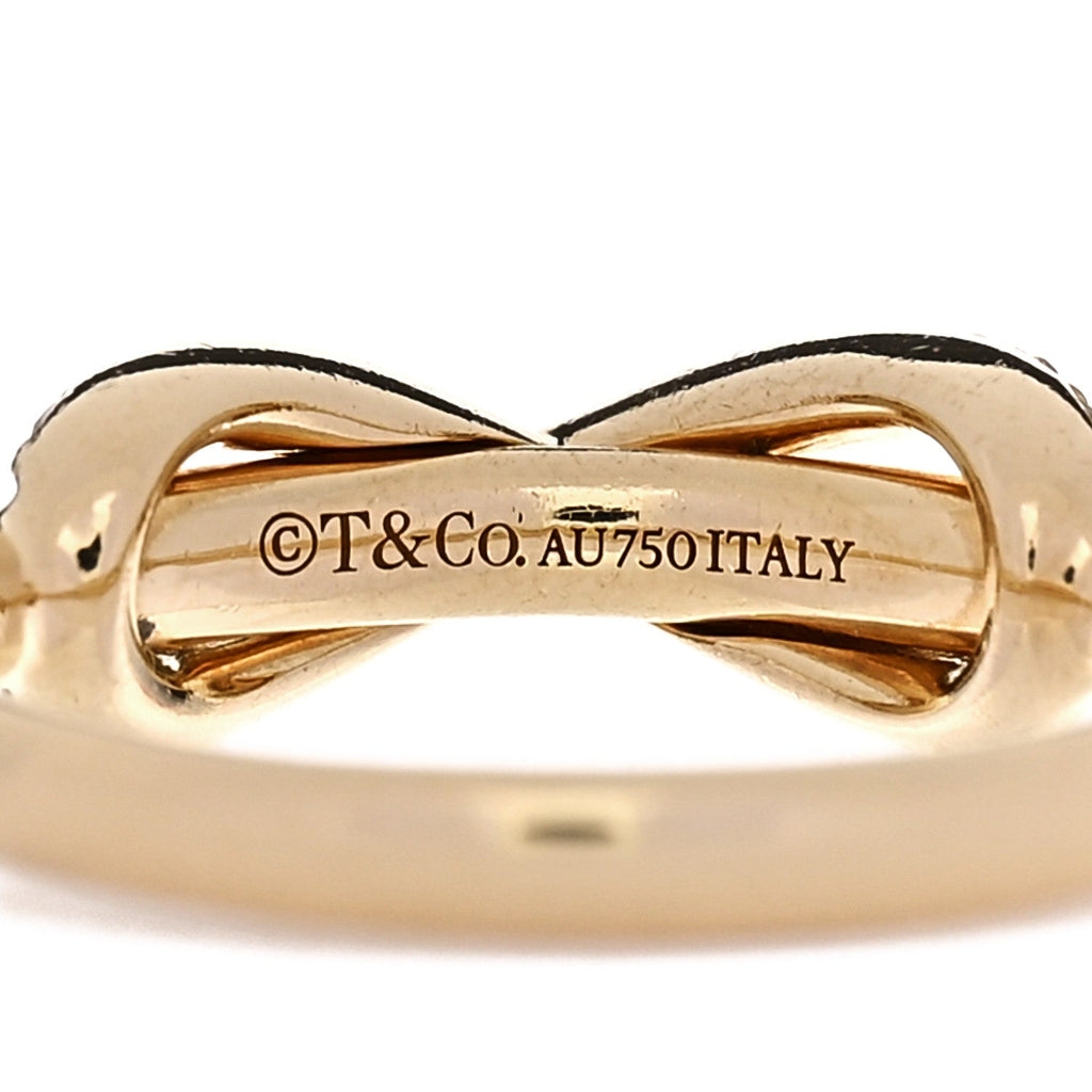 18K Yellow Gold Diamond Infinity Ring 52 6