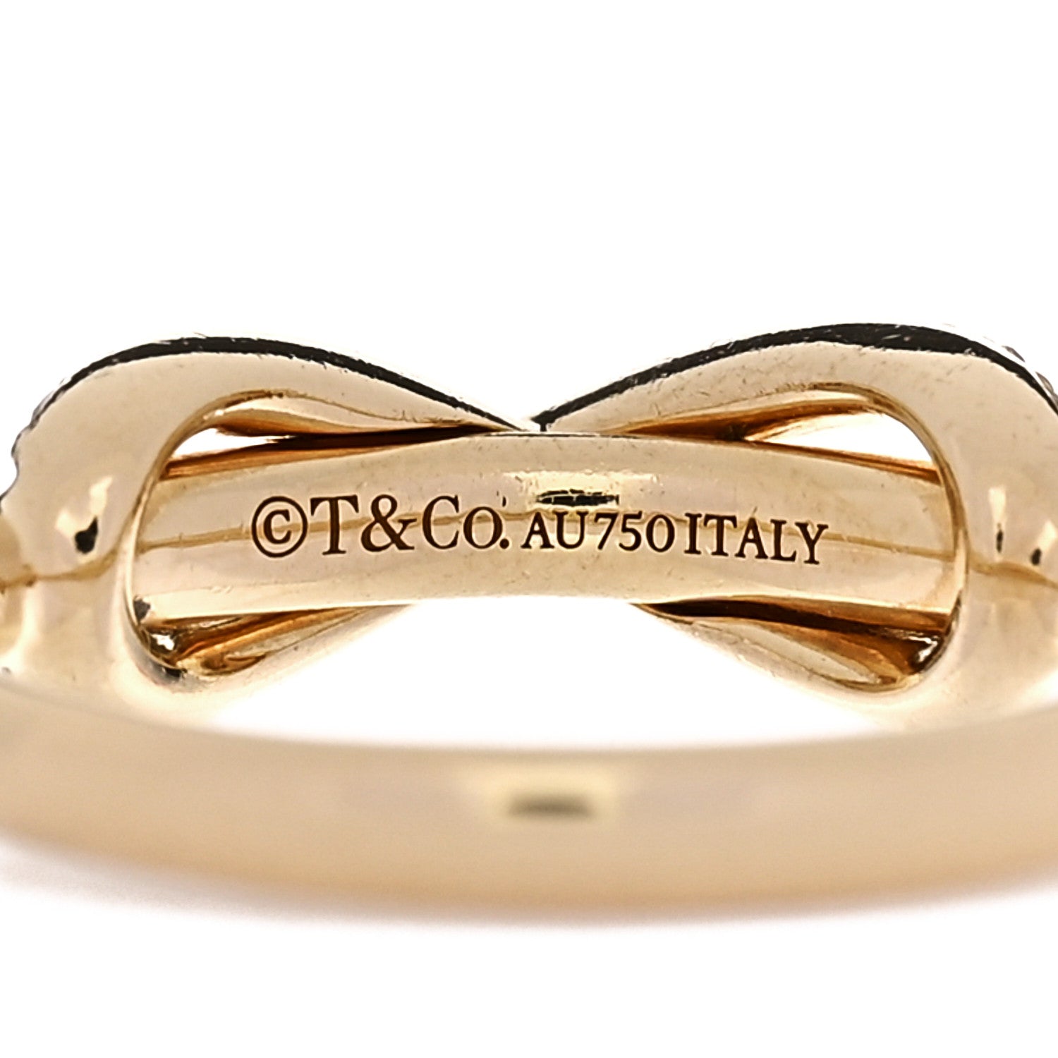 18K Yellow Gold Diamond Infinity Ring 52 6