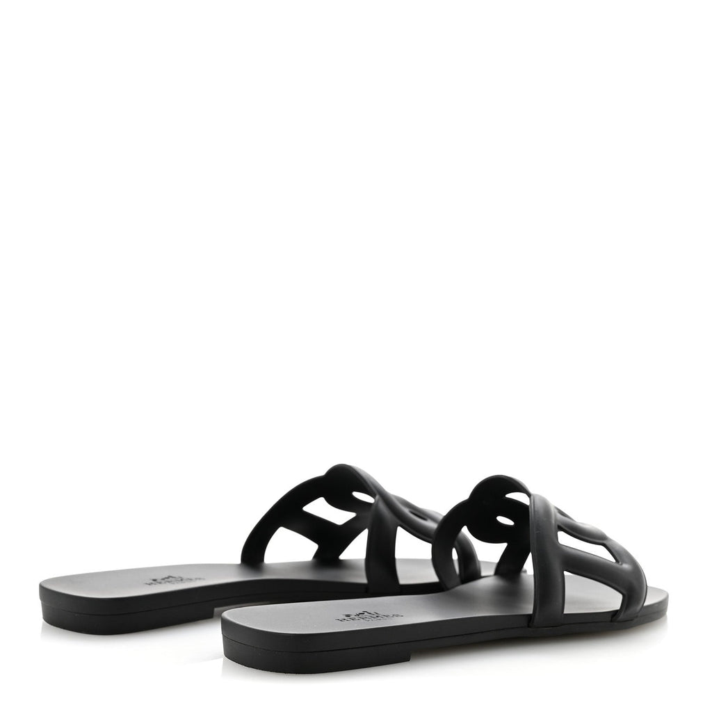 Rubber Aloha Sandals 36 Black