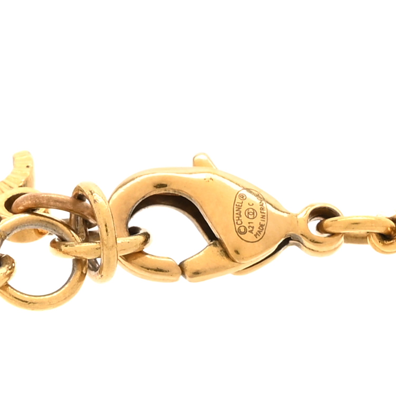 Crystal CC Chain Link Bracelet Aged Gold