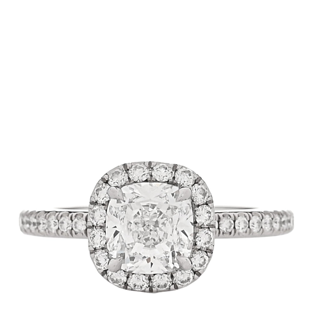 Platinum Diamond 1.10ct The One Cushion Shaped Micropave Engagement Ring 47 4