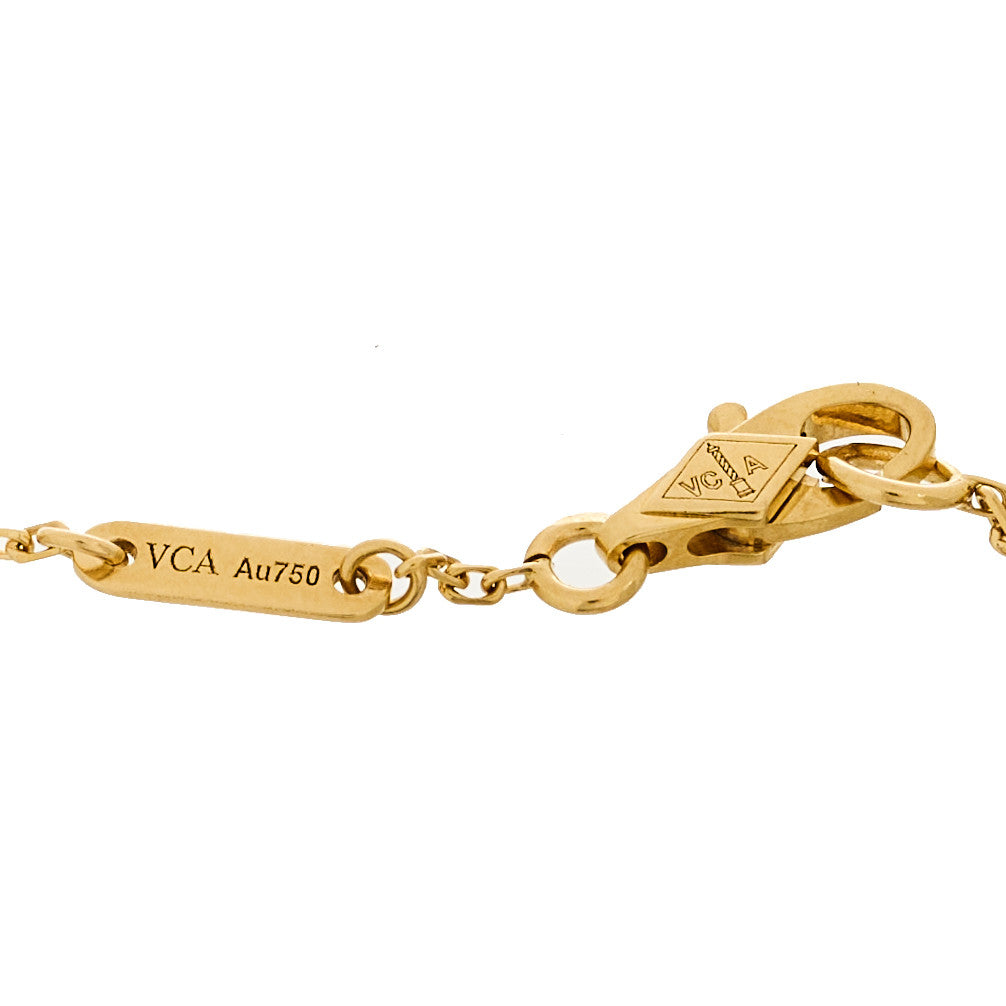18K Yellow Gold Mother of Pearl Sweet Alhambra Butterfly Bracelet