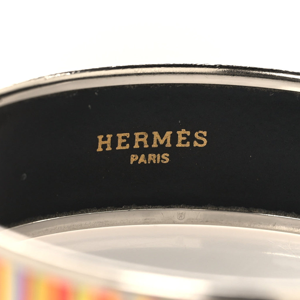 Enamel Printed Stripes Wide Bracelet 65
