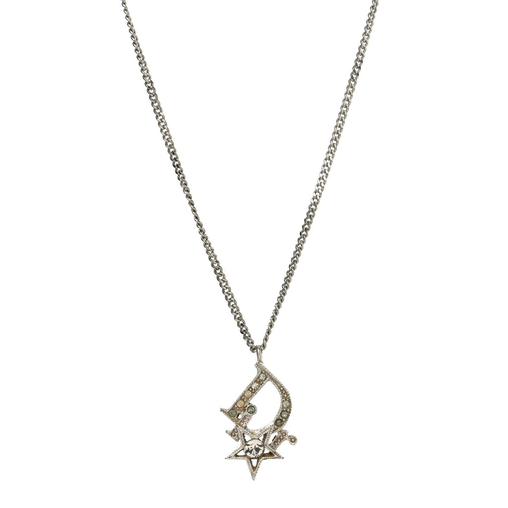 Crystal Logo Star Necklace Silver