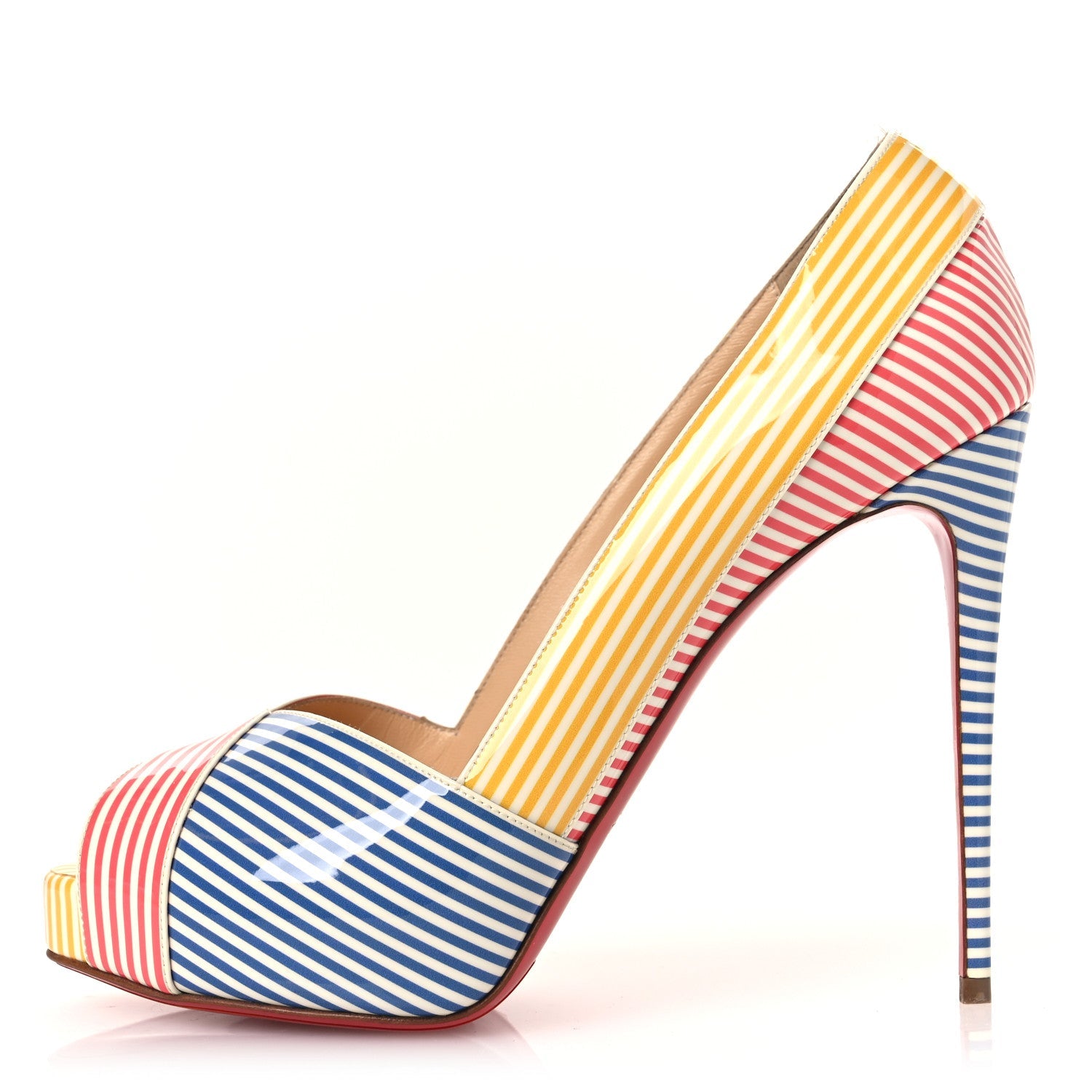 Patent Stripes Marine Alta 120 Pumps 38.5 Multicolor