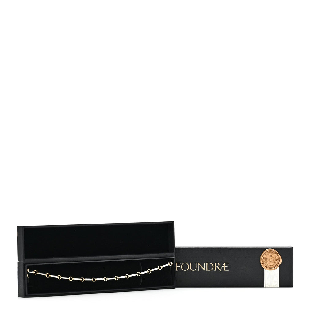 18K Yellow White Gold Element Chain Necklace