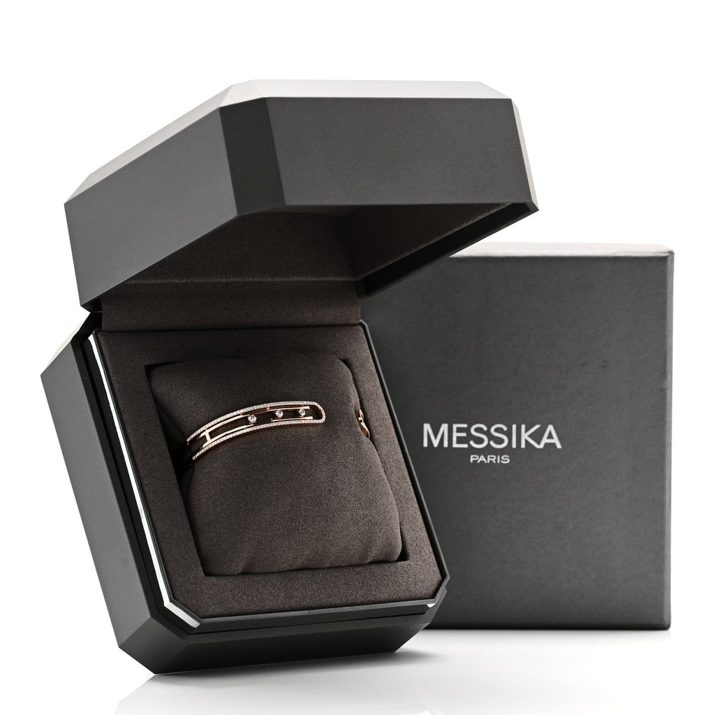 18K Rose Gold Diamond Move 10th Bangle Bracelet