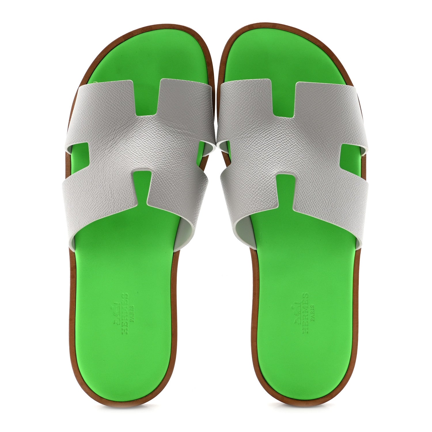 Epsom Mens Izmir Sandals 42 Gris Quartz Vert Fluo