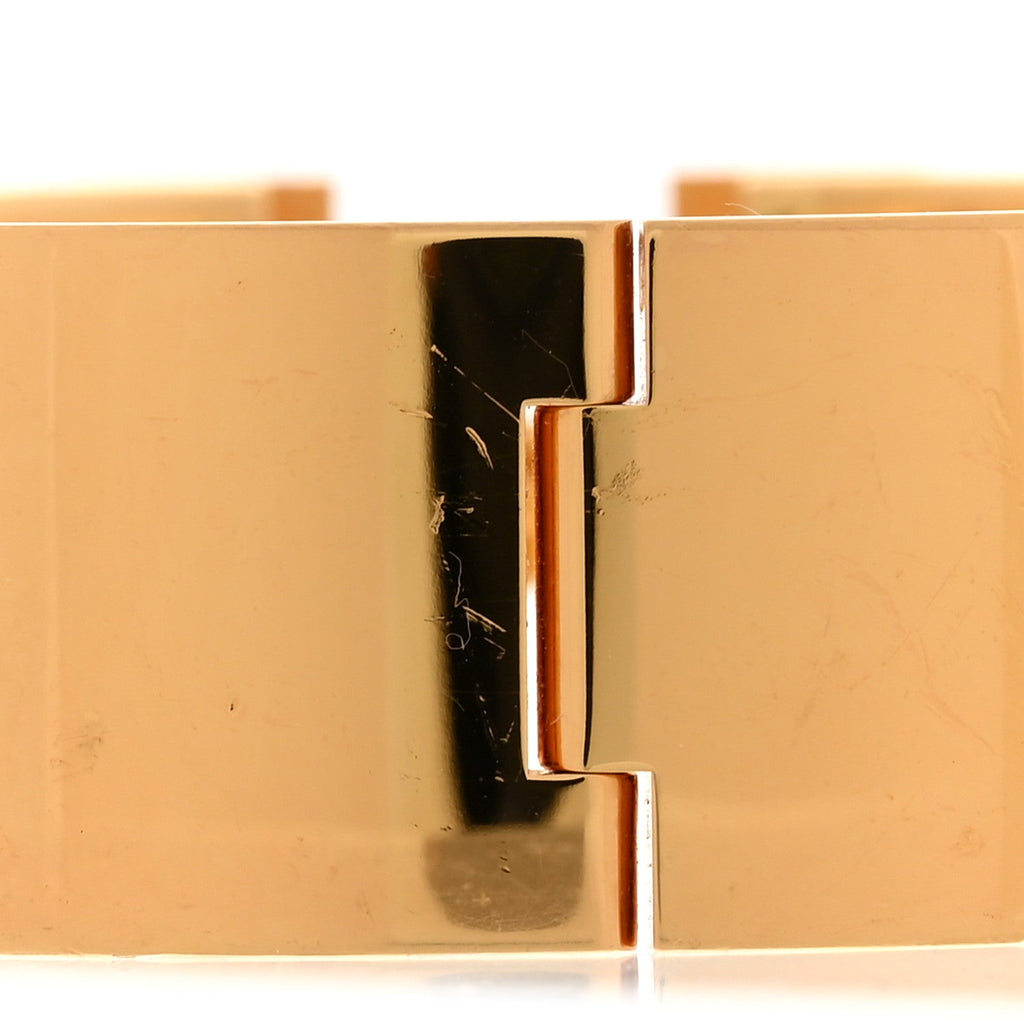 Enamel Printed Wide Le Chat Carre Clic Clac H Bracelet PM Lumière
