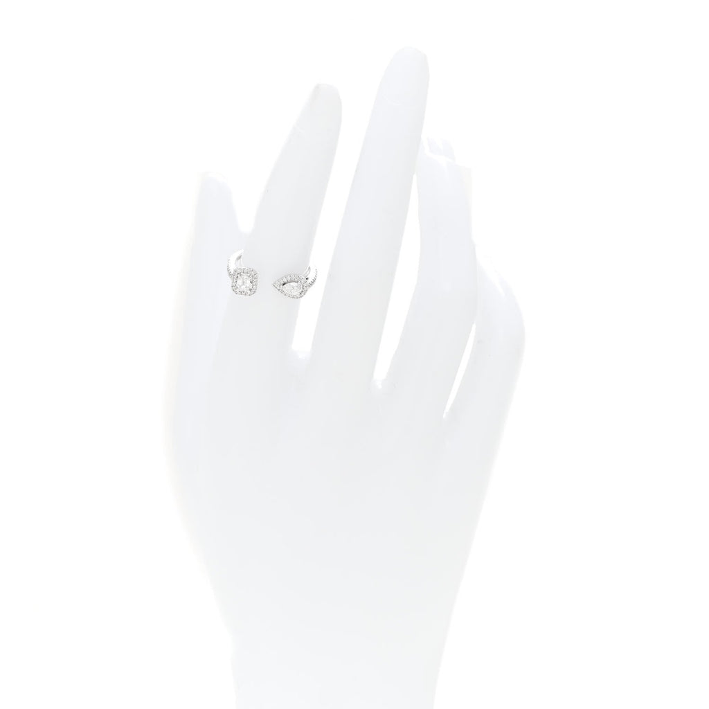 18K White Gold Diamond .15ct My Twin Moi & Toi Ring 52 6