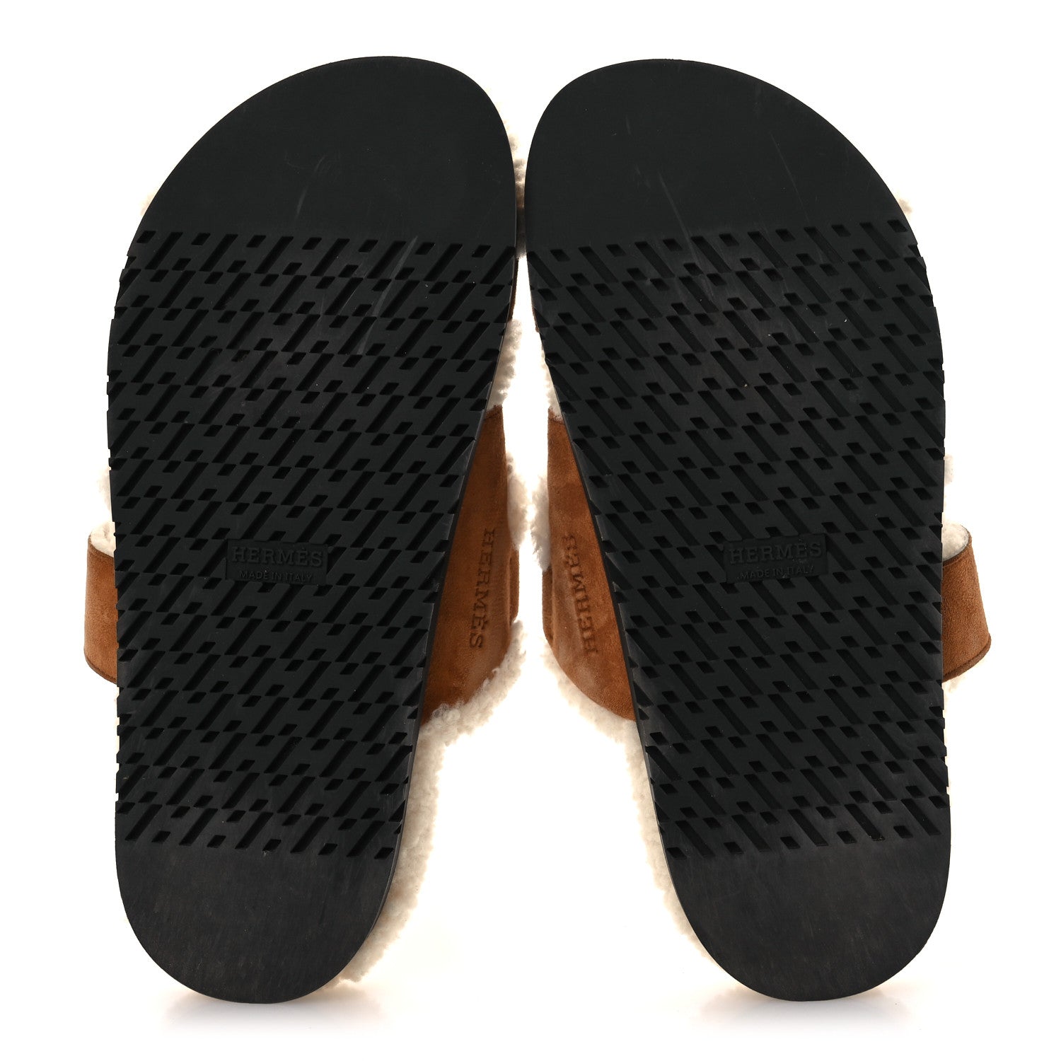 Suede Goatskin Woolskin Womens Chypre Sandals 37.5 Naturel Ecru
