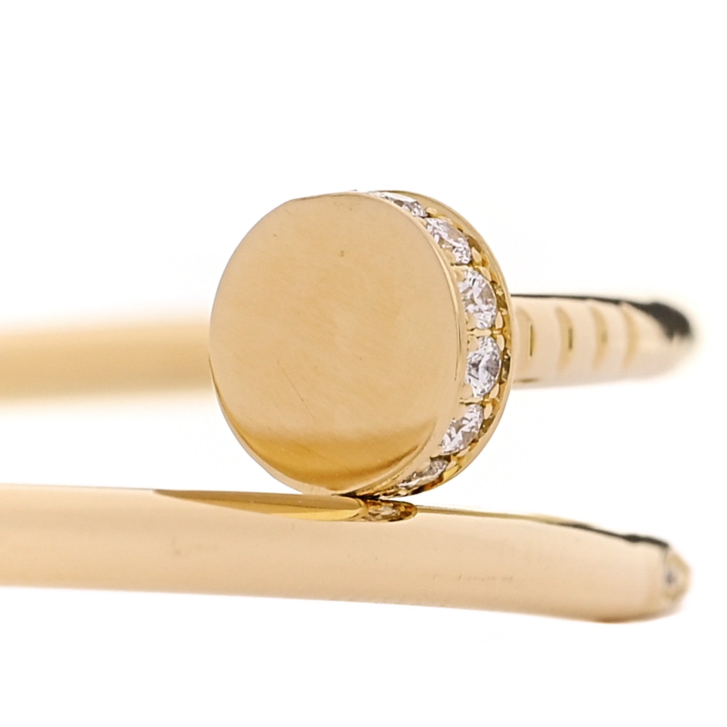 18K Yellow Gold Diamond Small Juste Un Clou Bracelet 16