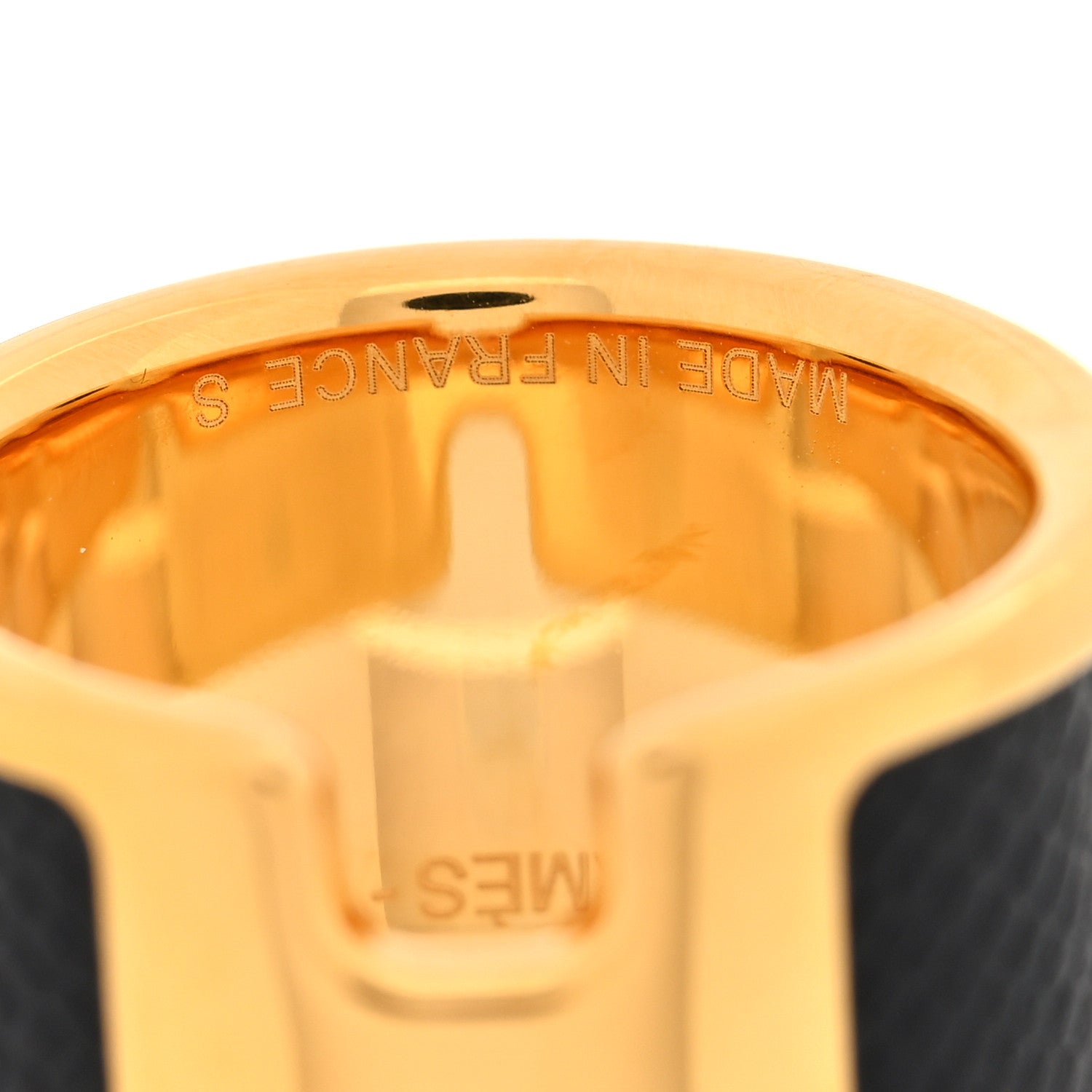 Madame Calfskin Large Olympe Ring S Black