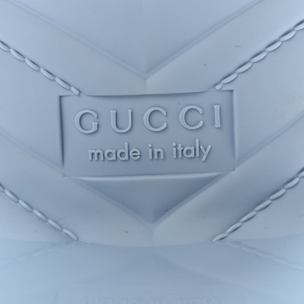 Rubber Gucci Logo Womens Platform 20/60mm Slide Sandals 41 Porcelain Light Blue