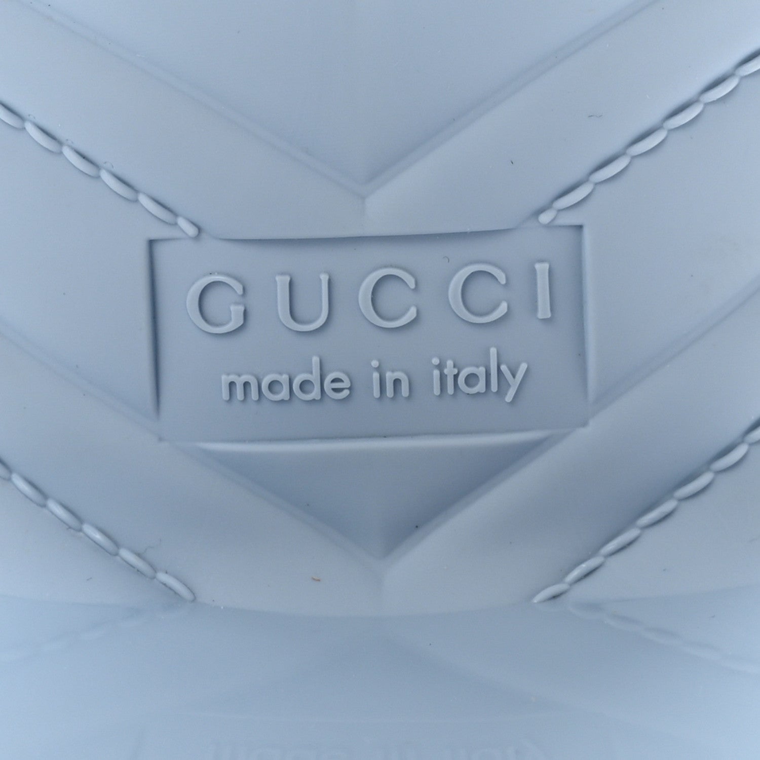 Rubber Gucci Logo Womens Platform 20/60mm Slide Sandals 41 Porcelain Light Blue